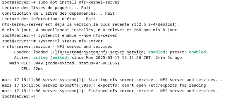 NFS Installation