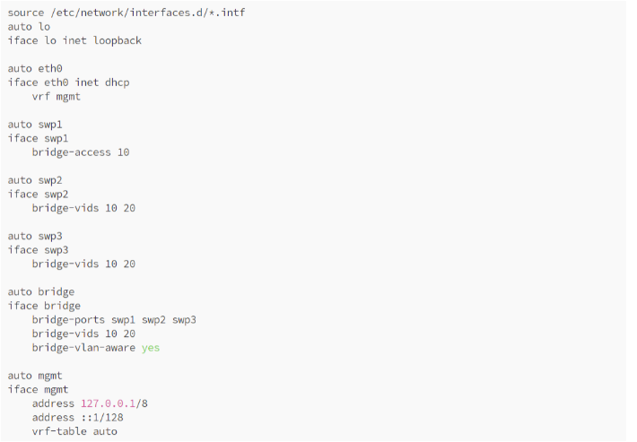Switch 1 Config